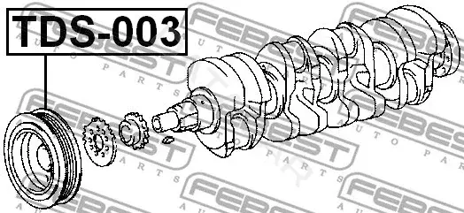 Шкив коленвала FEBEST TDS-003