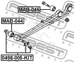 Болт подвески FEBEST 0498-005-KIT