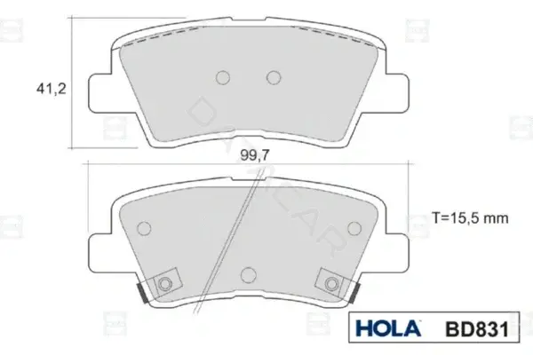Тормозные колодки HOLA BD831