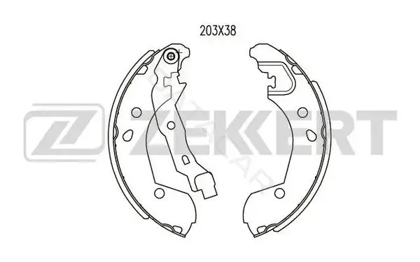 Барабанные колодки ZEKKERT BK-4026
