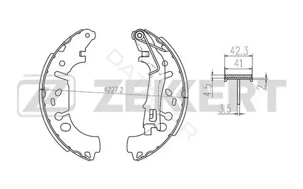 Барабанные колодки ZEKKERT BK-4031