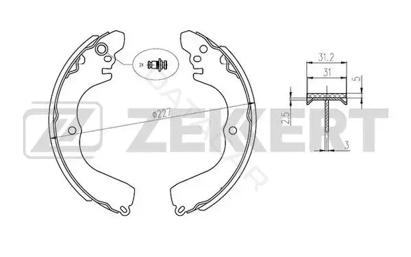 Барабанные колодки ZEKKERT BK-4032