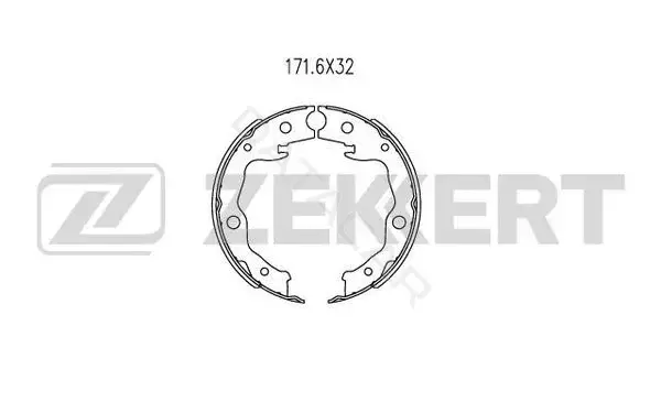 Барабанные колодки ZEKKERT BK-4043