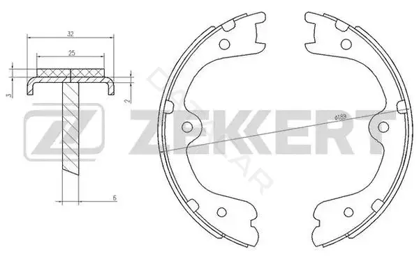 Барабанные колодки ZEKKERT BK-4047