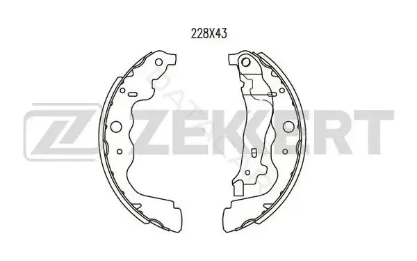 Барабанные колодки ZEKKERT BK-4054