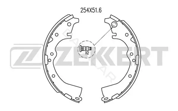 Барабанные колодки ZEKKERT BK-4120