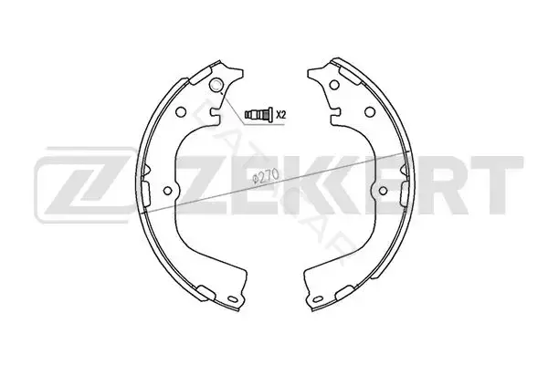Барабанные колодки ZEKKERT BK-4121