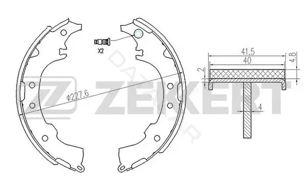 Барабанные колодки ZEKKERT BK-4123