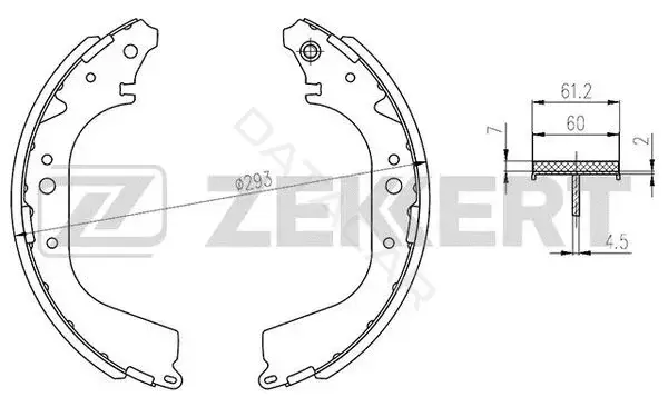 Барабанные колодки ZEKKERT BK-4182