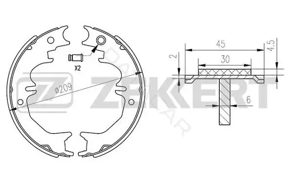 Барабанные колодки ZEKKERT BK-4183