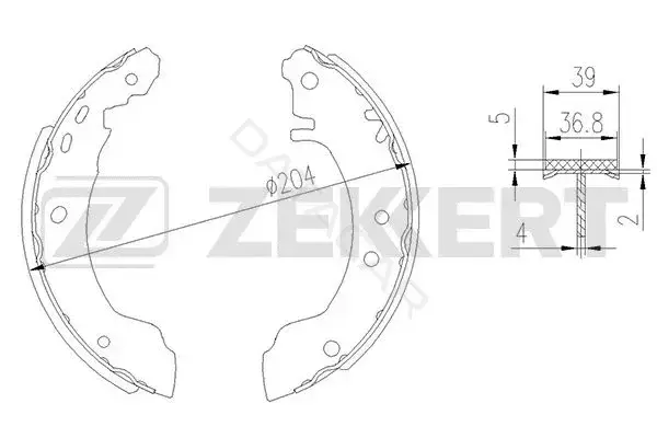 Барабанные колодки ZEKKERT BK-4193