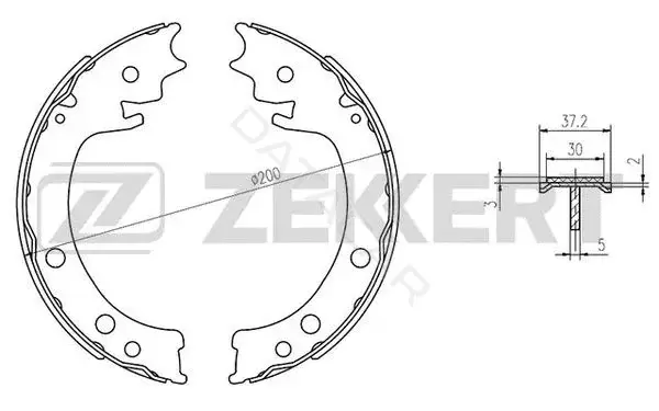 Барабанные колодки ZEKKERT BK-4195