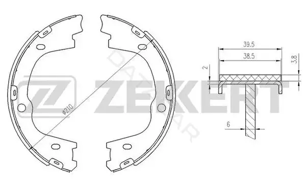 Барабанные колодки ZEKKERT BK-4437