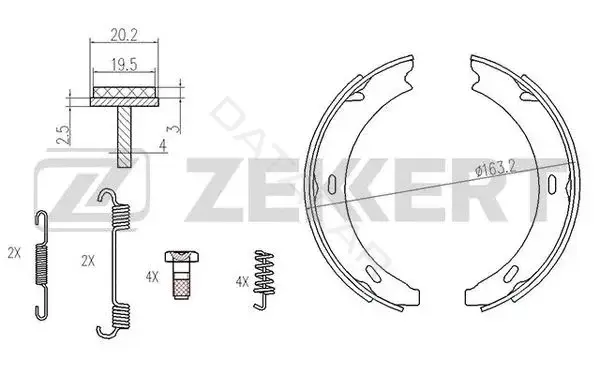 Барабанные колодки ZEKKERT BK-4440