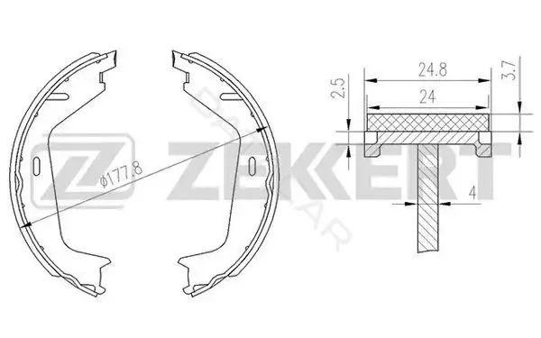 Барабанные колодки ZEKKERT BK-4447