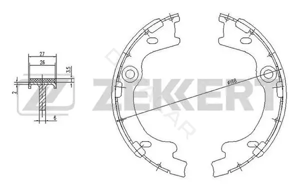 Барабанные колодки ZEKKERT BK-4454