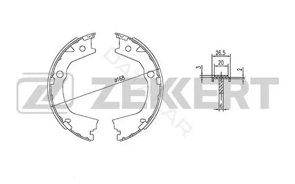 Барабанные колодки ZEKKERT BK-4455