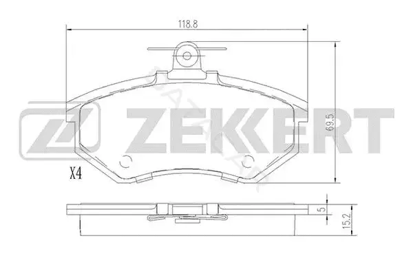Тормозные колодки ZEKKERT BS-1097