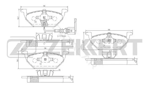 Тормозные колодки ZEKKERT BS-1138