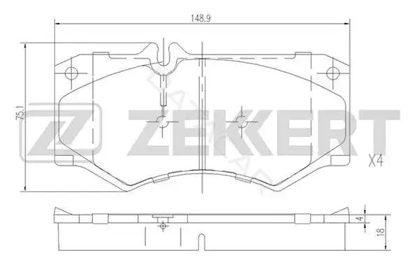 Тормозные колодки ZEKKERT BS-1151