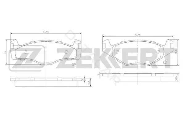 Тормозные колодки ZEKKERT BS-1154