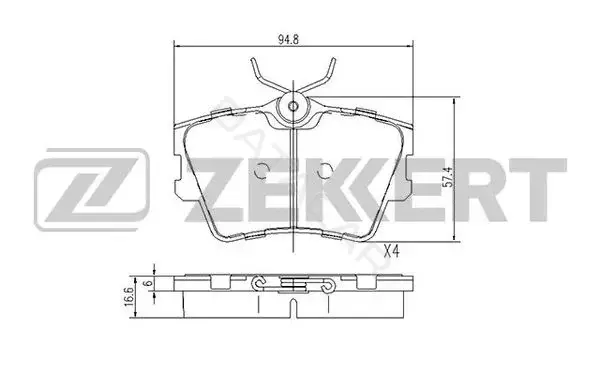 Тормозные колодки ZEKKERT BS-1156