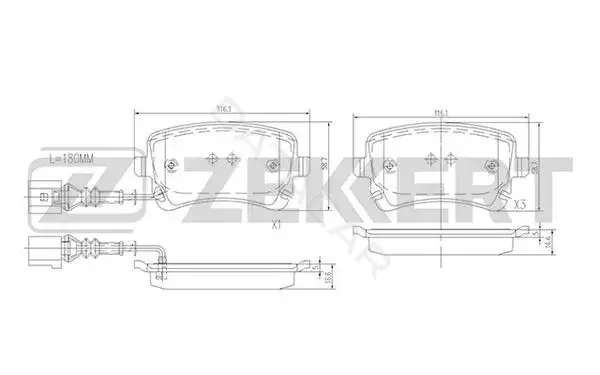 Тормозные колодки ZEKKERT BS-1179