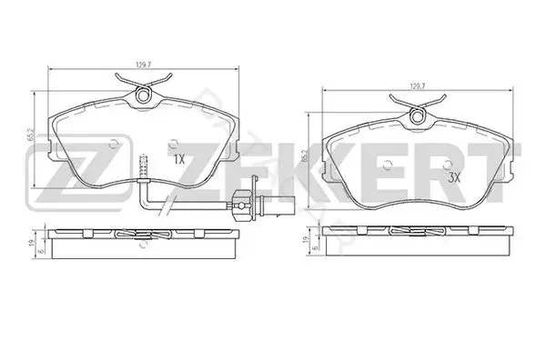 Тормозные колодки ZEKKERT BS-2448