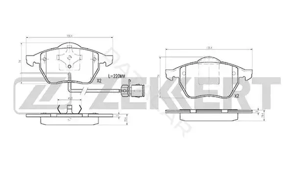 Тормозные колодки ZEKKERT BS-2831