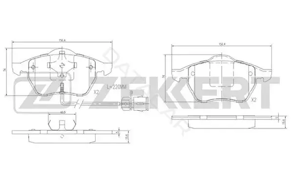 Тормозные колодки ZEKKERT BS-2847