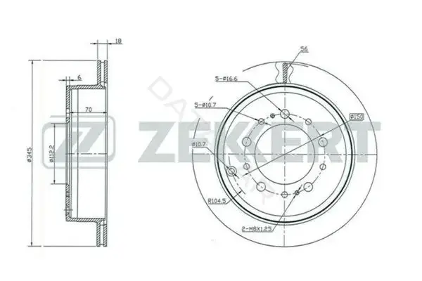 Тормозные диски ZEKKERT BS-5244