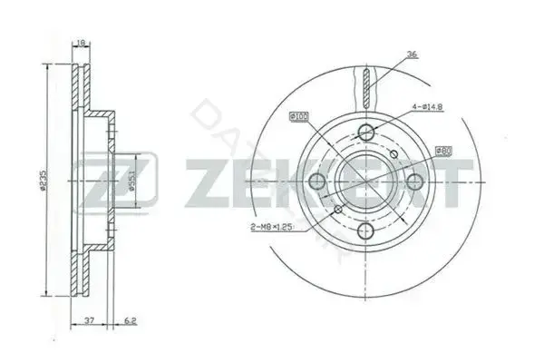 Тормозные диски ZEKKERT BS-5317