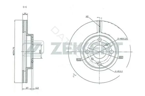 Тормозные диски ZEKKERT BS-5318