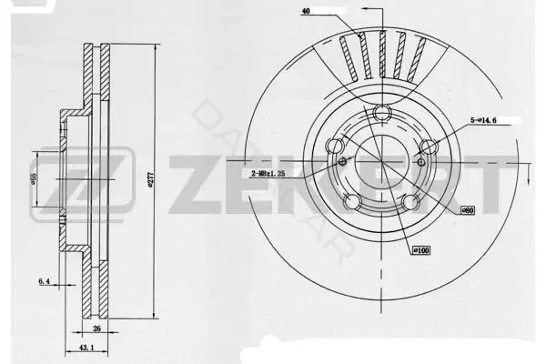 Тормозные диски ZEKKERT BS-5397