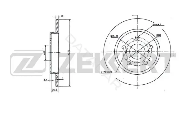 Тормозные диски ZEKKERT BS-5419