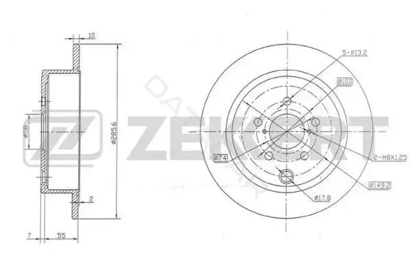 Тормозные диски ZEKKERT BS-5439