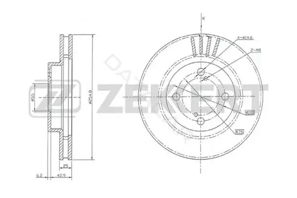 Тормозные диски ZEKKERT BS-5692