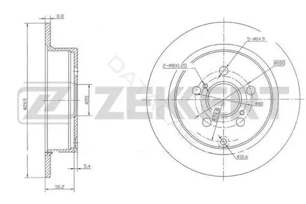 Тормозные диски ZEKKERT BS-5702