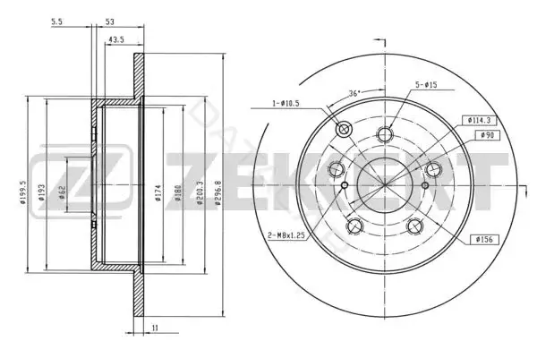 Тормозные диски ZEKKERT BS-5703