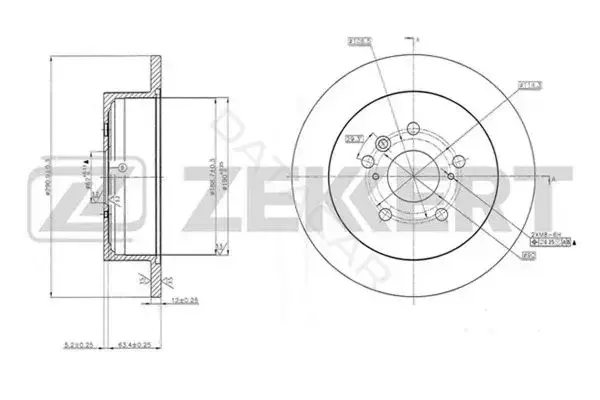 Тормозные диски ZEKKERT BS-5706