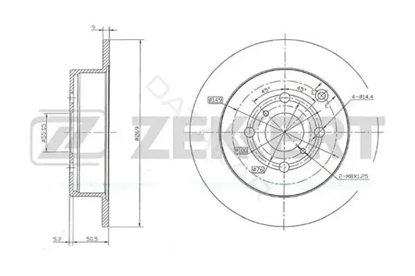 Тормозные диски ZEKKERT BS-5726
