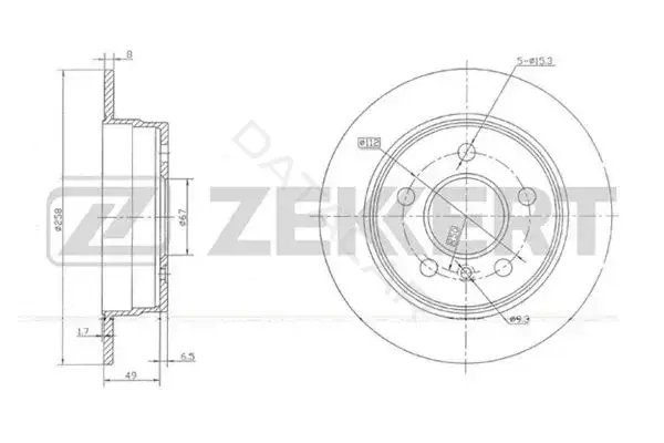 Тормозные диски ZEKKERT BS-5771
