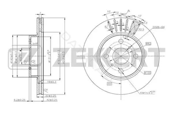 Тормозные диски ZEKKERT BS-5795