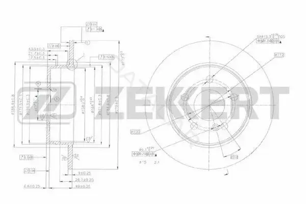 Тормозные диски ZEKKERT BS-5970