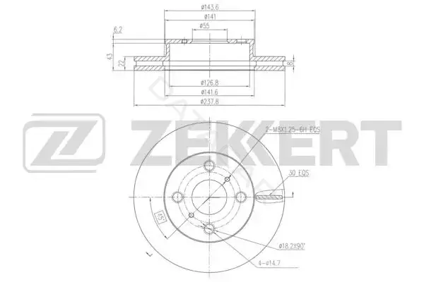 Тормозные диски ZEKKERT BS-6071