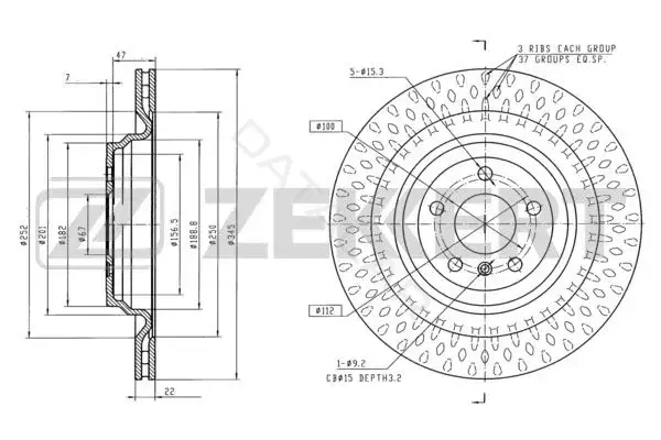 Тормозные диски ZEKKERT BS-6098