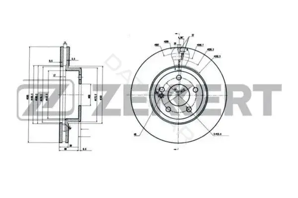 Тормозные диски ZEKKERT BS-6194