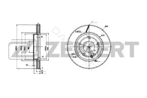 Тормозные диски ZEKKERT BS-6221
