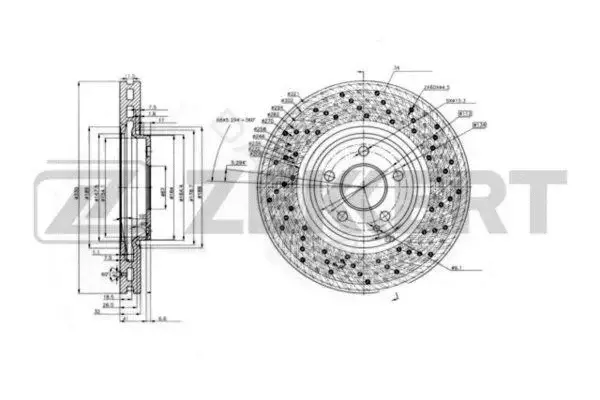 Тормозные диски ZEKKERT BS-6234