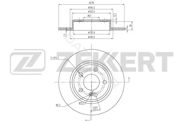 Тормозные диски ZEKKERT BS-6366